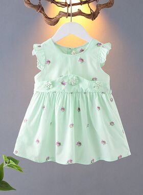 女宝宝连衣裙夏季女童小童裙子婴儿公主裙纯棉夏装一二三岁半衣服