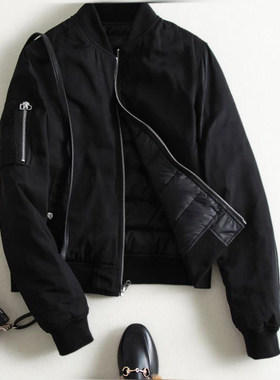白色羽绒棉服女短款2020冬季新款韩版修身显瘦立领短外套棒球服潮