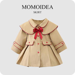 2023年秋季新款女童外套 洋派英伦风儿童春秋风衣