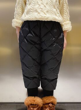 冬季儿童加厚羽绒裤外穿女童男童中小童宝宝宽松保暖裤子3岁9岁潮