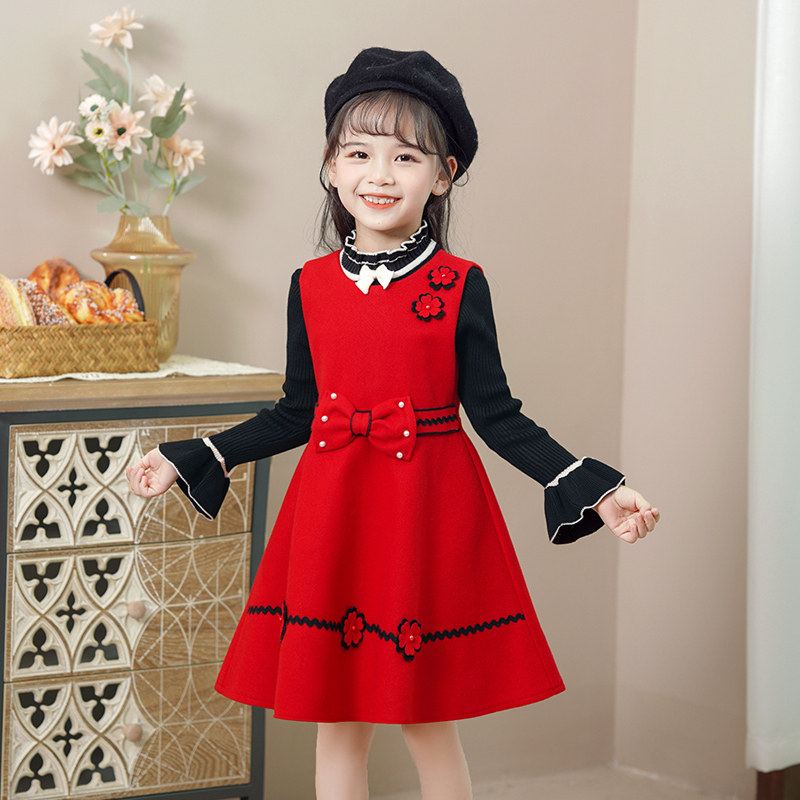 女童洋装秋冬毛呢套装2023新款洋派公主裙儿童冬款背心裙两件套,童装/婴儿装/亲子装,连衣裙,淘宝优惠券,粉丝福利购,淘宝优惠卷