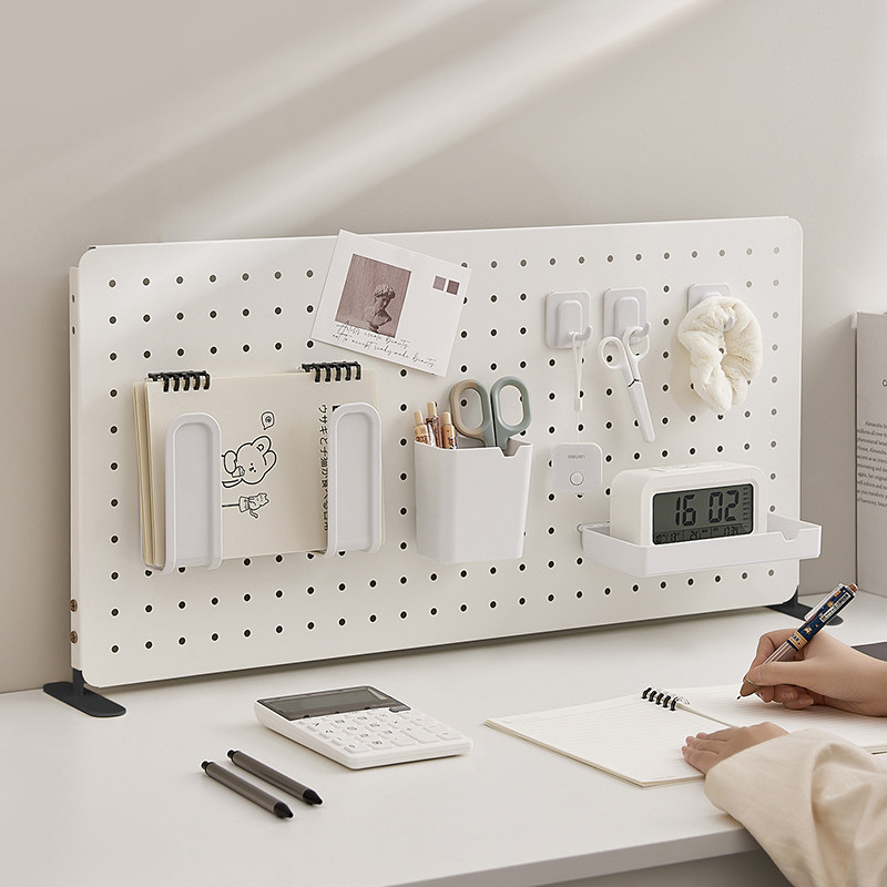 桌面洞洞板置物架办公桌挡板书桌上隔板立式洞洞架收纳神器免打孔,收纳整理,收纳洞洞板,淘宝优惠券,粉丝福利购,淘宝优惠卷