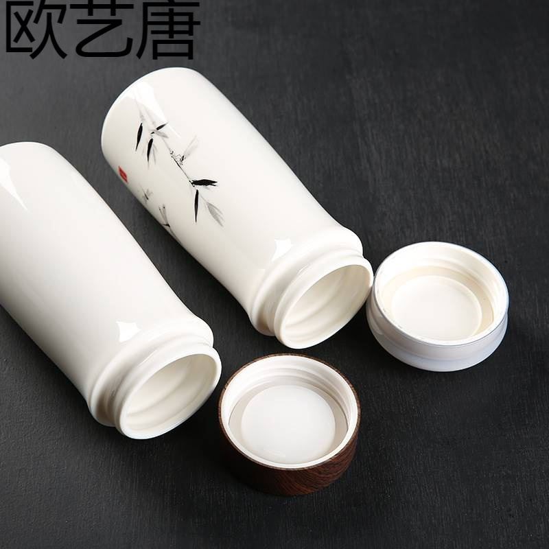 男女水杯车载陶瓷保温杯双层陶瓷杯商务公司高档礼品杯创意印logo