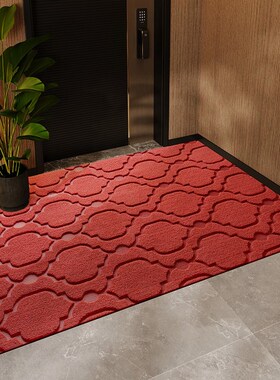 高端别墅红色地垫入户门垫店铺大门口加厚户外防滑垫家用进门地毯