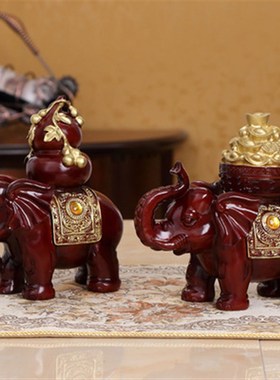 欧式大象办公桌样板房红酒柜摆件客厅书房卧室电视柜家居装饰品