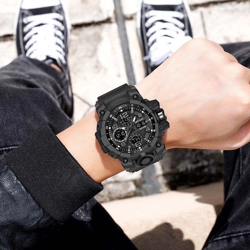 潮流男生手表男款学生初中高中青少年机械运动防水电子表儿童男孩