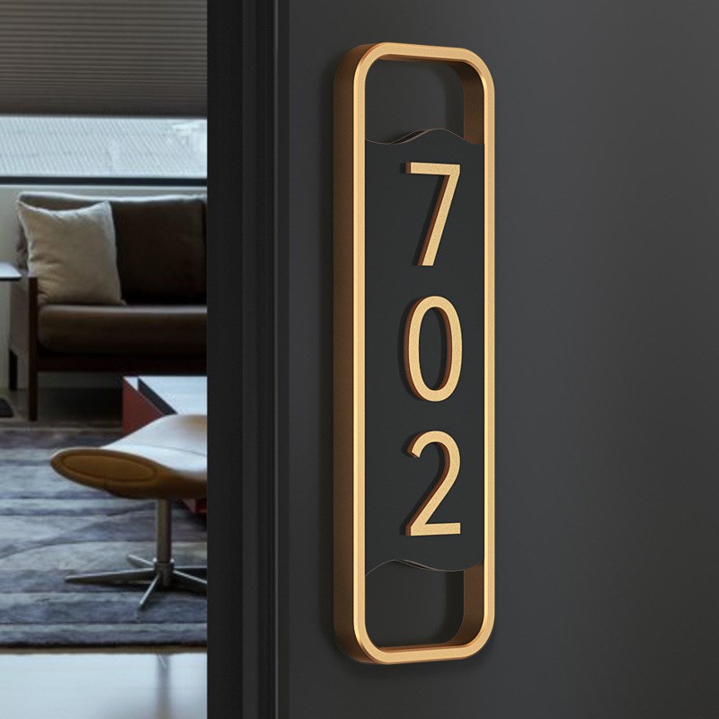 亚克力门牌号码牌家用办公室酒店住宅入户房间门牌号轻奢免打孔