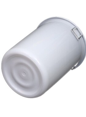 加厚280L塑料铁柄圆桶大号水桶带盖蓝白色大容量化工桶塑胶垃圾桶