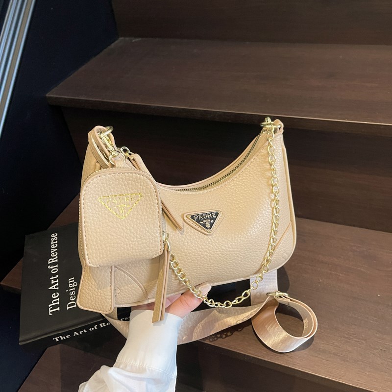 轻奢小众包包女式2025新款春季小众链条腋下包洋气百搭单肩斜挎包