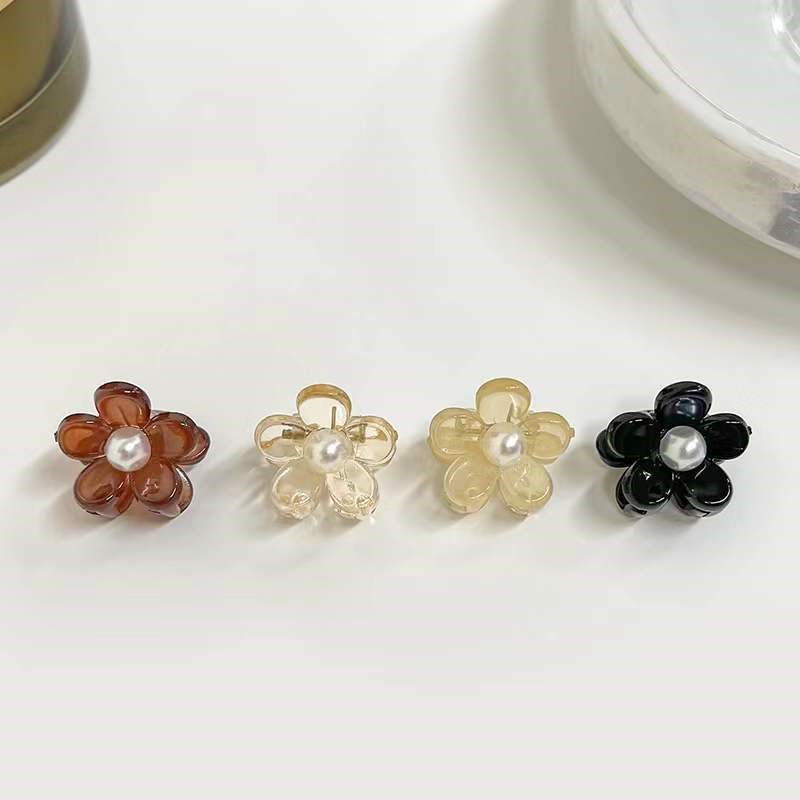 2022精致迷你花朵珍珠小抓夹发饰小号发卡刘海夹公主头小发夹发抓