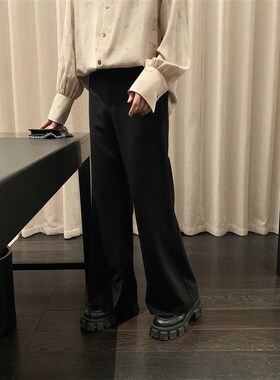 阿茶与阿古黑g色珍珠西装套装男春秋西服外套男士微喇西裤两件套