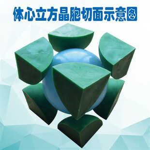 体心立方晶胞切面示意图模型堆积