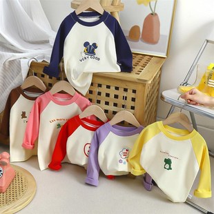 男y童衣服打底衣女童打底秋衣外穿童装 儿童长袖 t恤纯棉春秋新款