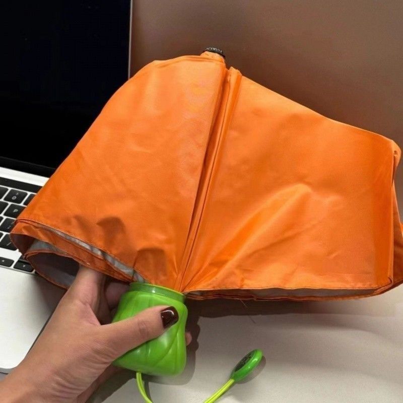 胡萝卜伞卡通雨伞茄子创意蔬菜造型折叠两用晴雨伞朋友遮阳伞,居家日用,伞,淘宝优惠券,粉丝福利购,淘宝优惠卷