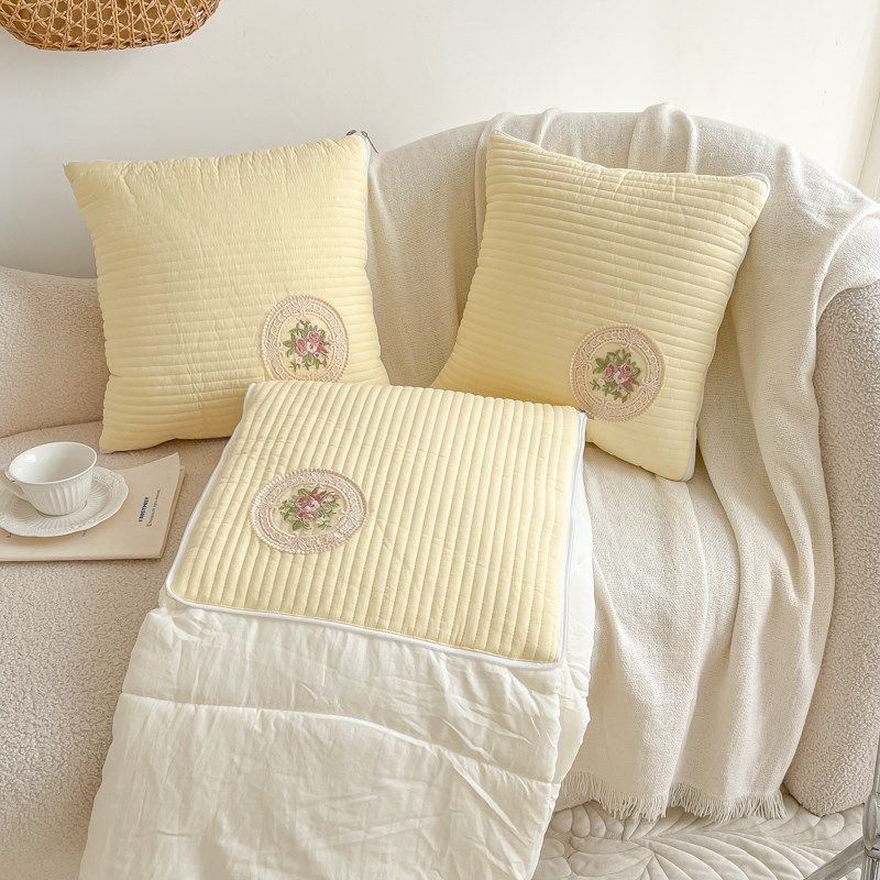 韩式全棉抱枕被子两用毯子二合一汽车用2024新款午睡枕头夏空调被,居家布艺,抱枕被,淘宝优惠券,粉丝福利购,淘宝优惠卷