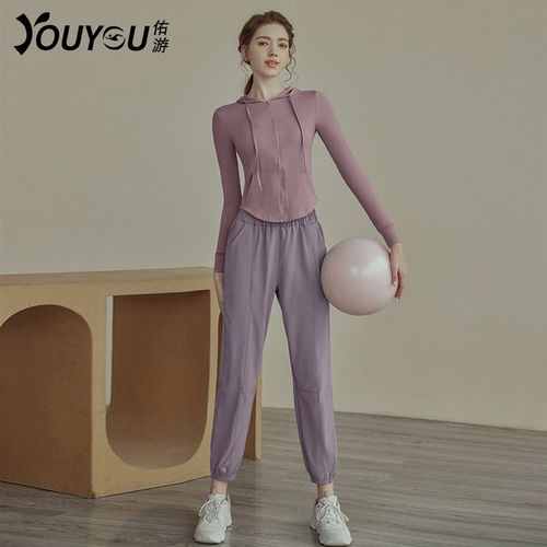 瑜伽服套装女秋冬专业2024新款晨F跑时尚运动跑步健身长袖外套女