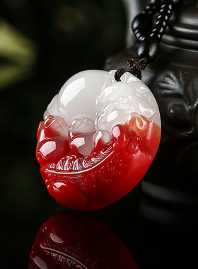 招财和田彩玉貔貅吊坠男女有求必应皮丘项链挂件招财转运皮休礼物