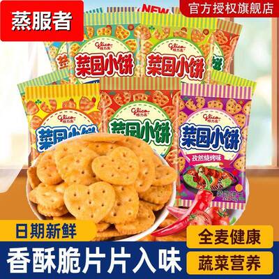非油炸菜园小饼蔬菜薄脆饼干番茄披萨烧烤味早餐春游休闲零食小吃