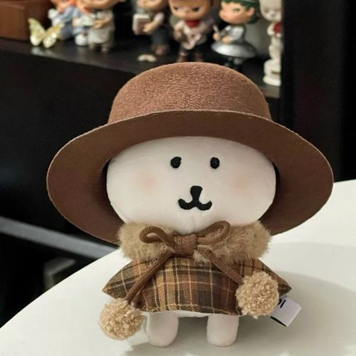 自嘲熊10dcm娃衣15厘米格子裙套装帽子棉花娃娃衣服努努海星体可