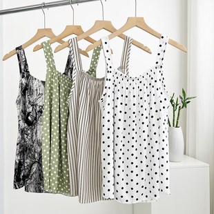 无袖 人造棉吊带衫 宽松薄款 可爱大码 H上衣学生棉绸胖mm遮肚背 夏季