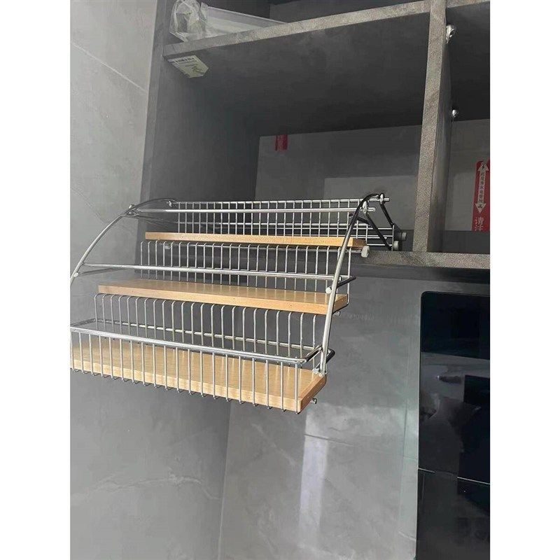 凯畅吊柜下拉篮调料收纳架升降免钉置物架厨房便捷整理架储物架子,家装主材,拉篮,淘宝优惠券,粉丝福利购,淘宝优惠卷