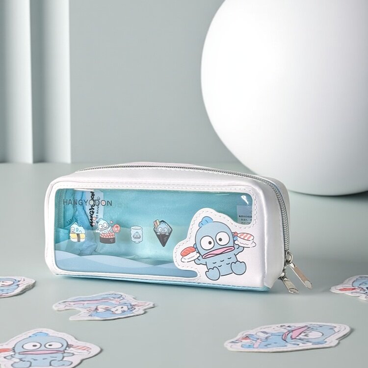 日系风汉顿笔袋高颜值ins风小众透明文具盒大容量大淌口