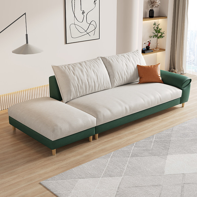 布艺贵妃躺椅现代简约沙发 出租房单扶手沙发 科技布防污可躺式布