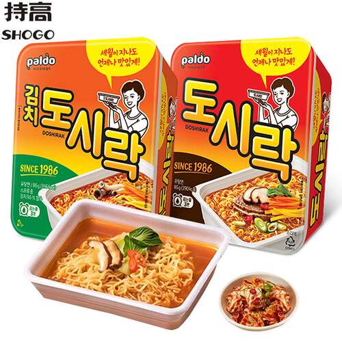 韩国PALDO八道泡菜牛肉味碗面86g韩剧速食方便面拉面泡面