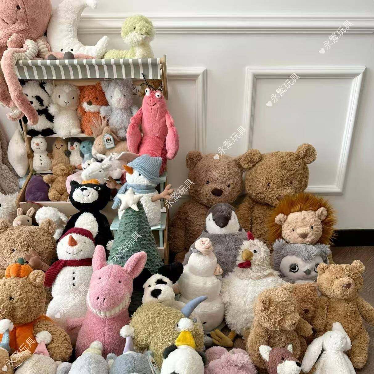 原Jcat动物玩偶巴塞罗熊天空龙花生企鹅安抚公仔毛绒玩具婚礼娃娃