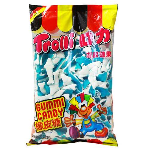 德国Trolli口力果味橡皮糖休闲零食软糖果汁糖果整袋口力软糖混合