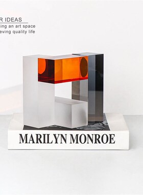 北欧简约现代立体几何水晶创意桌面客厅摆件样板间玄关软装饰品