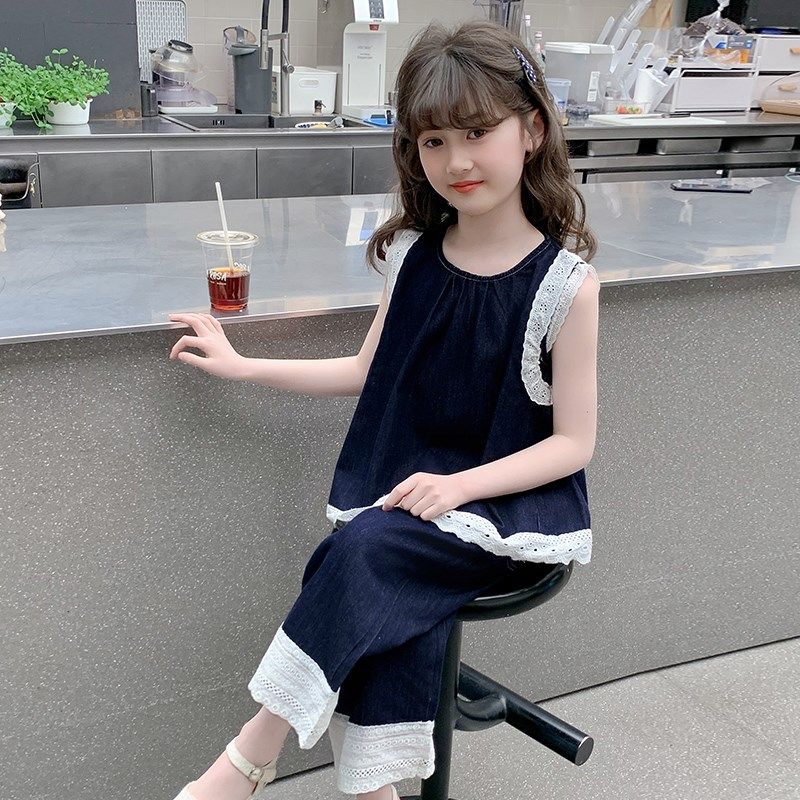 女童夏季套装2025新款儿童洋气时髦休闲牛仔两件套夏装女孩网红潮,童装/婴儿装/亲子装,套装,淘宝优惠券,粉丝福利购,淘宝优惠卷