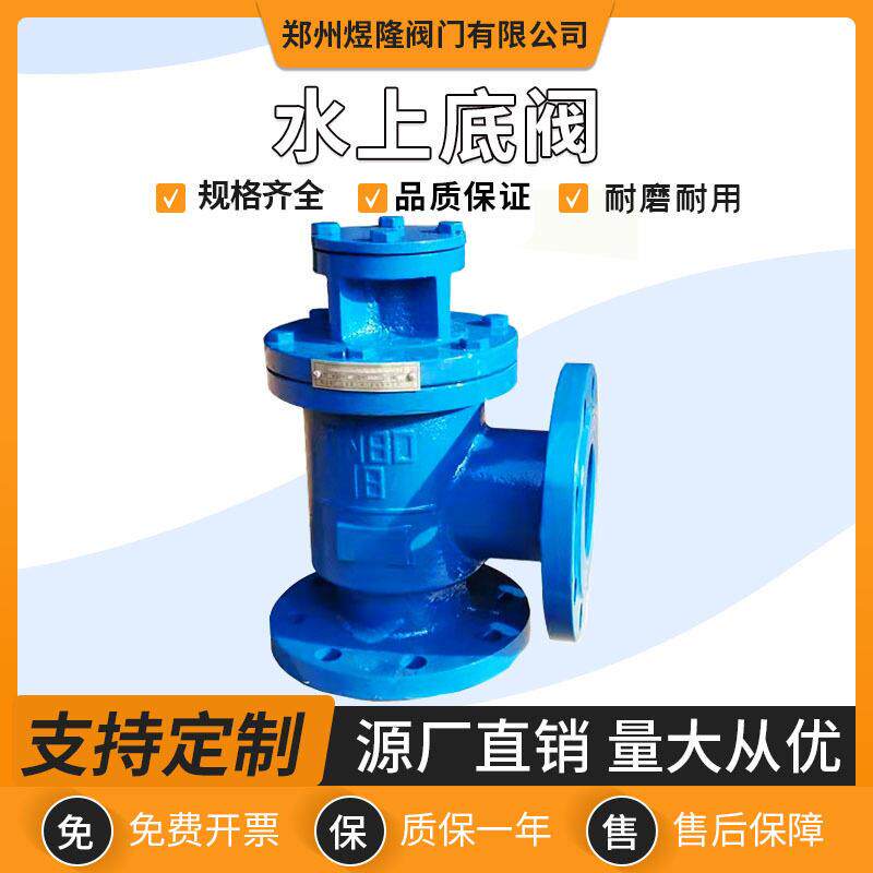水上底阀SSDF碳钢不锈钢法兰角式止回阀水泵入口处吸水阀