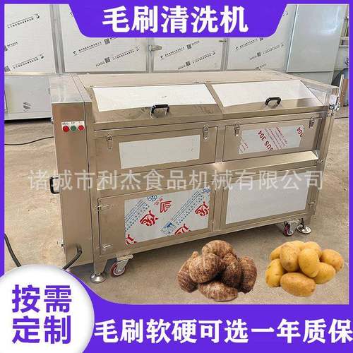 现货供应萝卜毛刷清洗机花生果毛辊清洗机去皮机大枣清洗机厂家