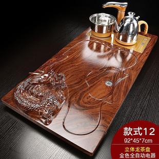 家用简约全自动电热炉柯木茶盘整套泡茶盖碗茶杯 紫砂功夫茶具套装