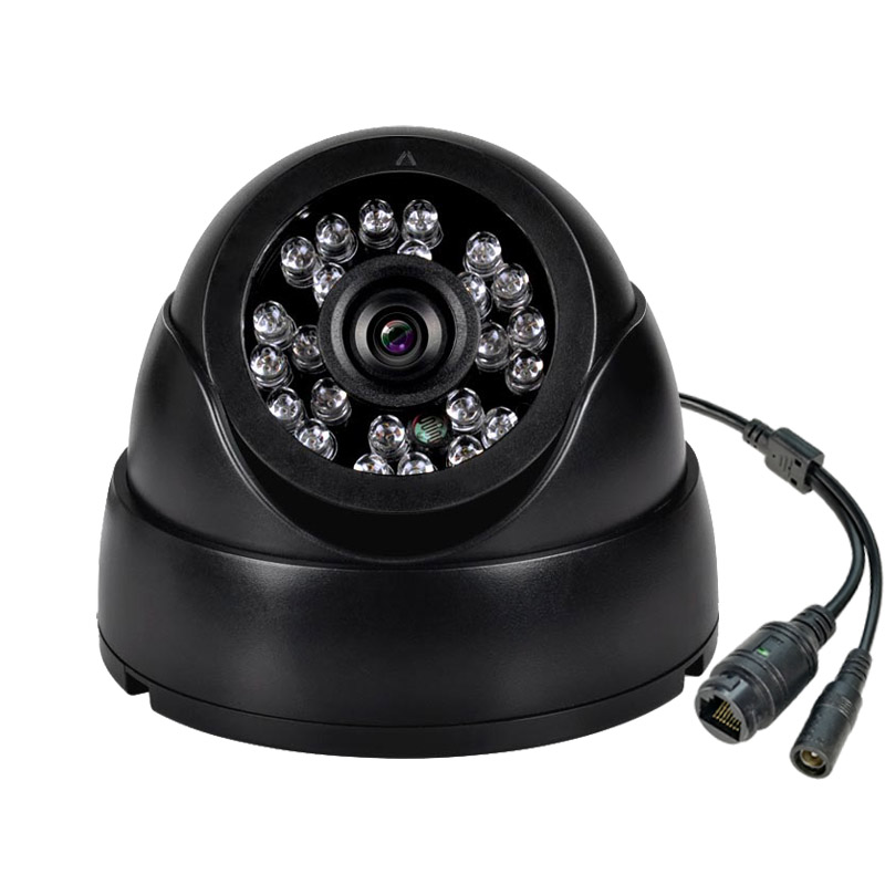 5MP1高网络红外夜视监控器黑色海螺半球摄像头  POE IPC