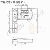 春光N铝合金门外平大门加重合页调节推拉门铰链J