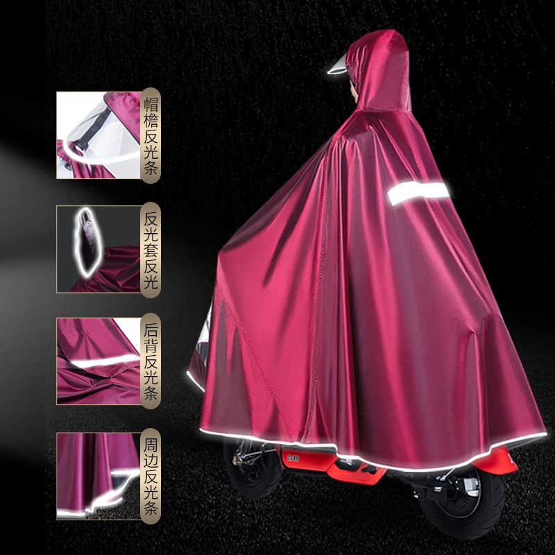 电动电单车母子人雨衣女加大加厚防水亲子小孩骑车雨披