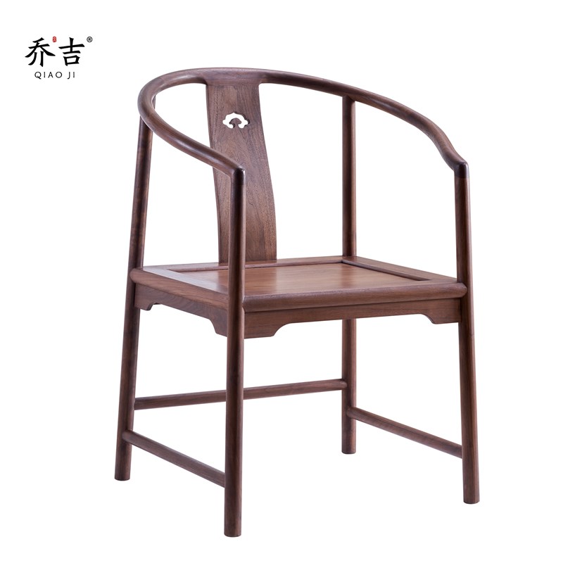 乔吉新小圈椅围椅实木红木茶椅太师椅官帽椅椅