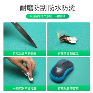 中田水晶板学生学校课桌桌布软玻璃桌垫防水磨砂牛皮纹书