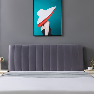 高级感床头罩222新款 软包全包夹棉加厚通用木床靠背罩保护