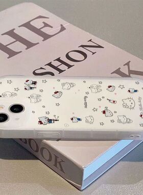 星星KT猫适用苹果16手机壳iPhone15ProMax新款14/17防摔可爱13mini卡通12保护套11少女7/8Plus全包磨砂XS软壳