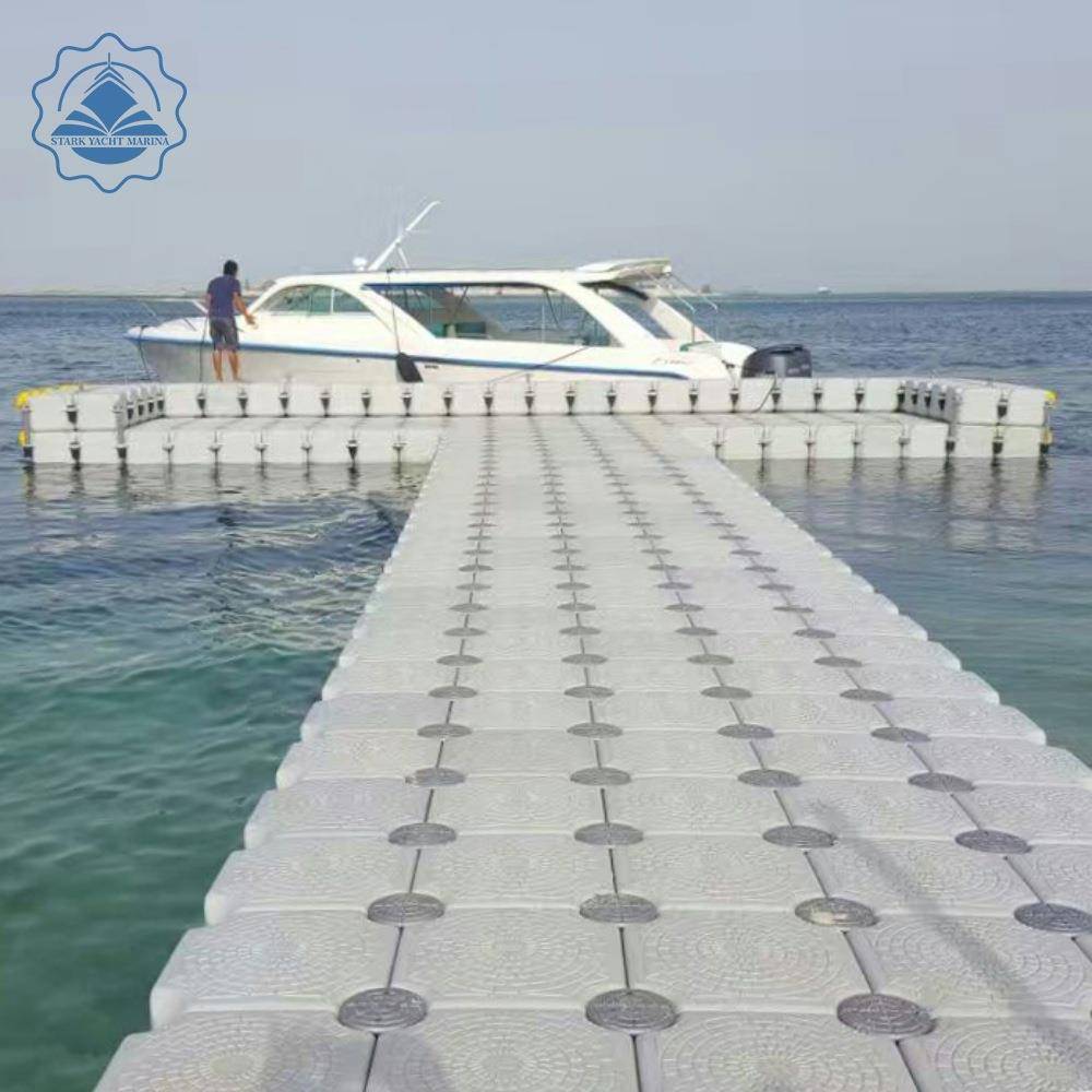 出口水上塑料浮筒平台浮桥浮箱钓鱼养殖浮台摩托游艇码头停靠板