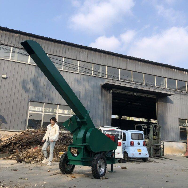 楠竹盘式削片机 移动园林树枝木屑机 高喷口松木切片机 破碎机