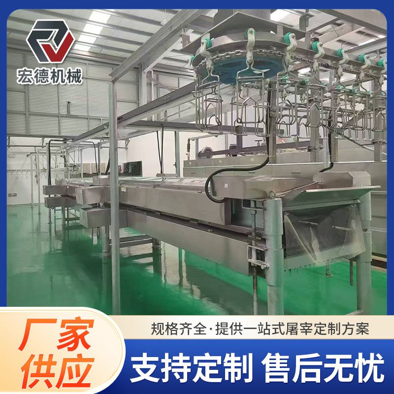 家禽屠宰加工设备 养殖场杀淘汰蛋鸡脱毛生产线 禽类屠宰浸烫池