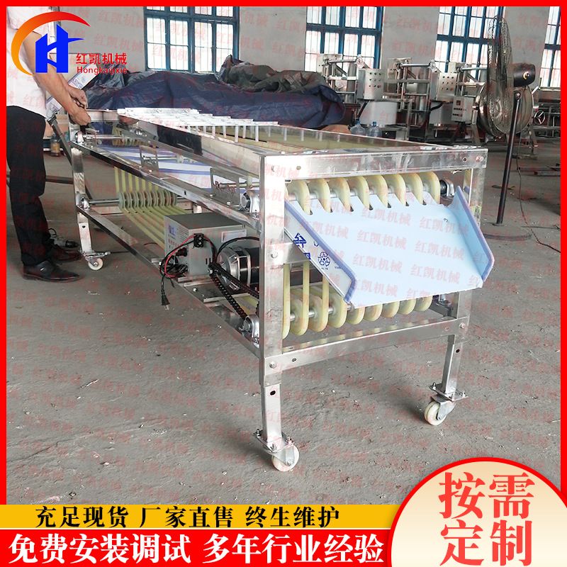红凯樱桃分选机设备 大樱桃车厘子选果机设备 轨道式选果机设备