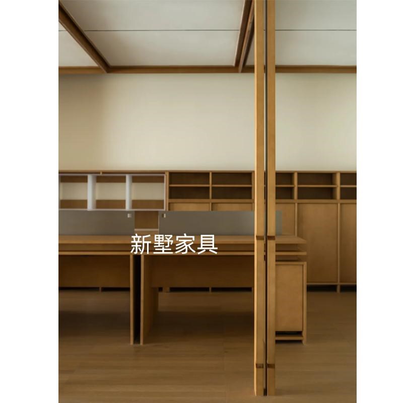 海洋板大板桌简约组合屏风工作位职员办公桌电脑桌长条桌桦木书桌