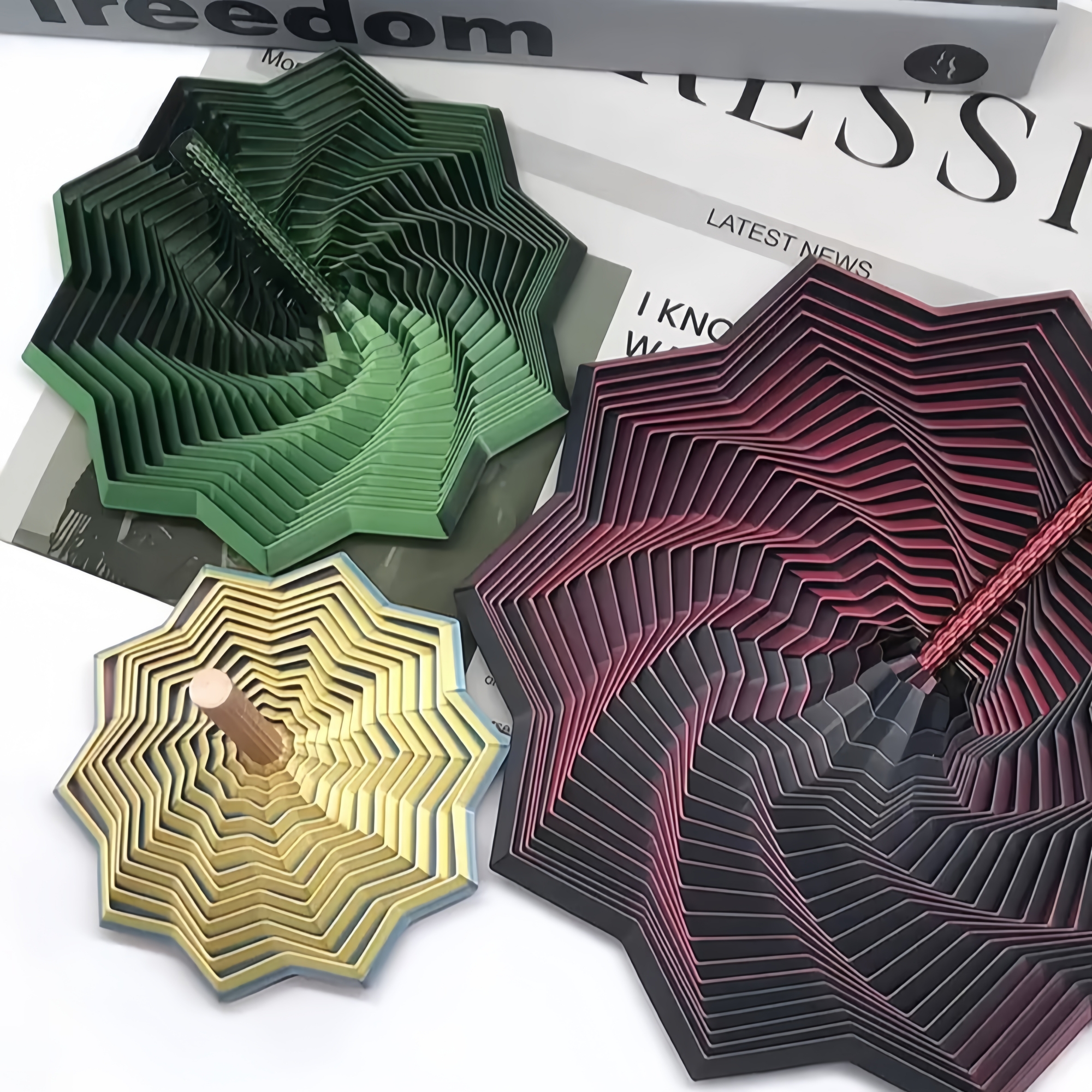 3D打印八边形手柄螺塔魔幻几何