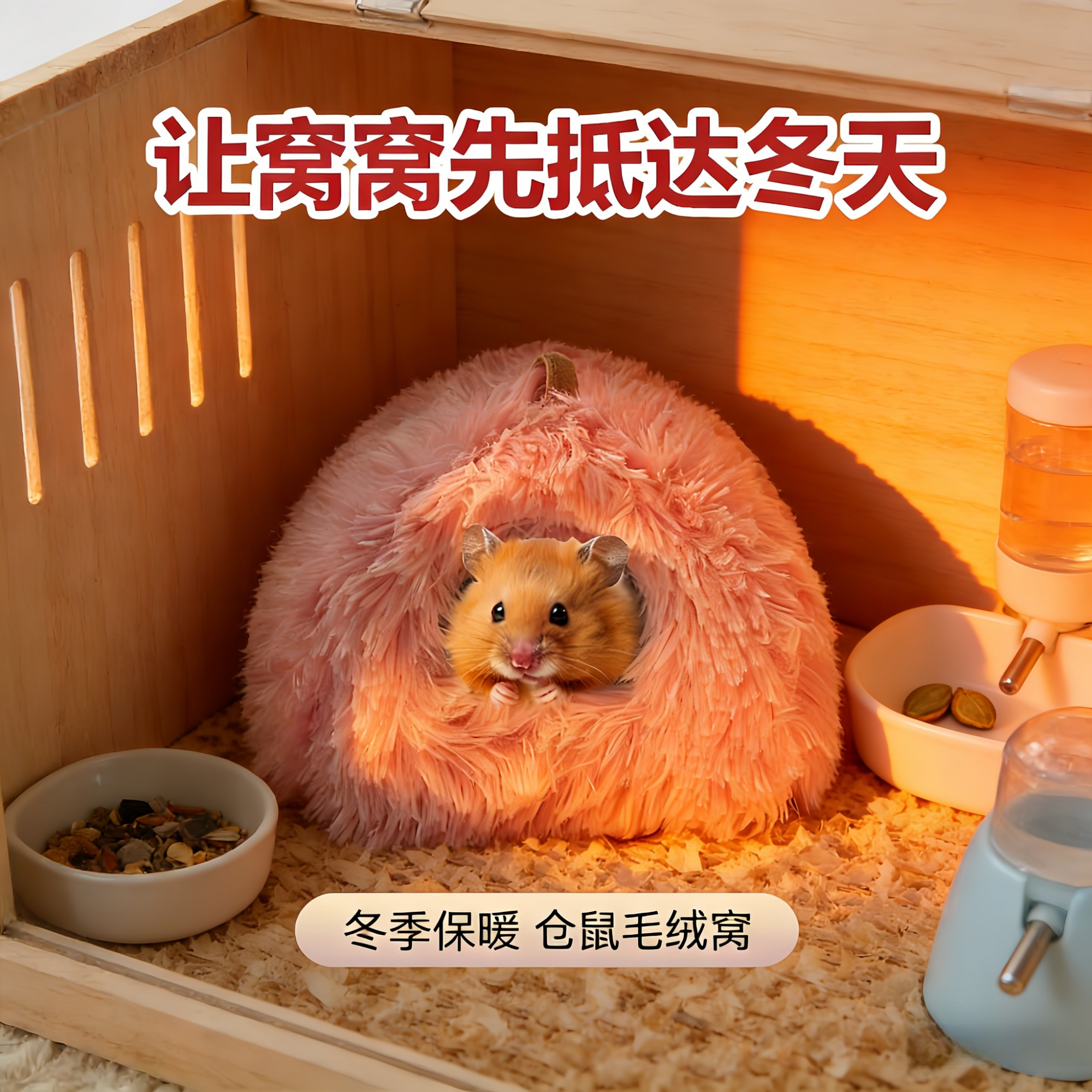 冬加厚毛绒棉仓鼠窝 金丝熊花枝鼠大号 耐啃咬保暖防寒窝,宠物/宠物食品及用品,窝,淘宝优惠券,粉丝福利购,淘宝优惠卷