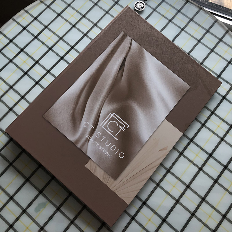 侘寂风美容院画册个性定制设计z价格表皮肤管理甲睫黑白奶茶色姹